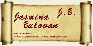 Jasmina Bulovan vizit kartica
